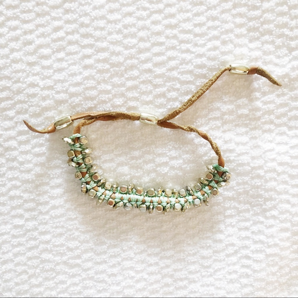 Gap mint green adjustable bracelet